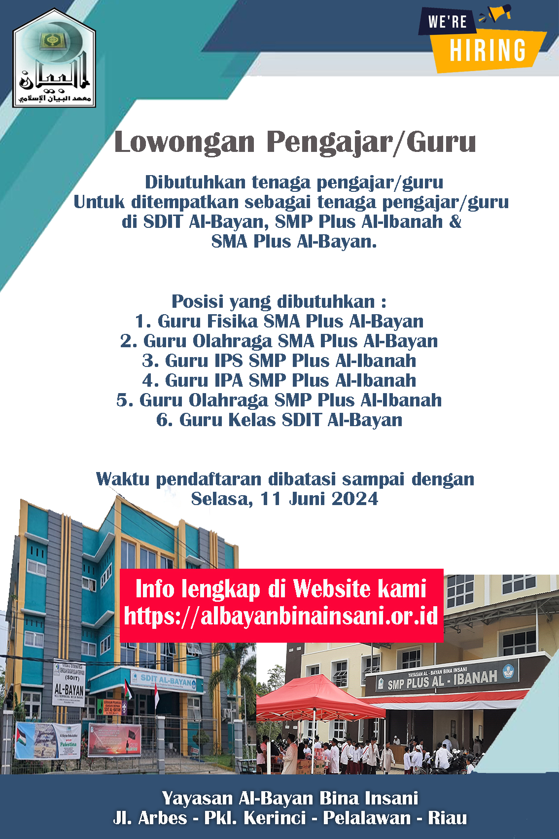 Lowongan Pengajar/Guru